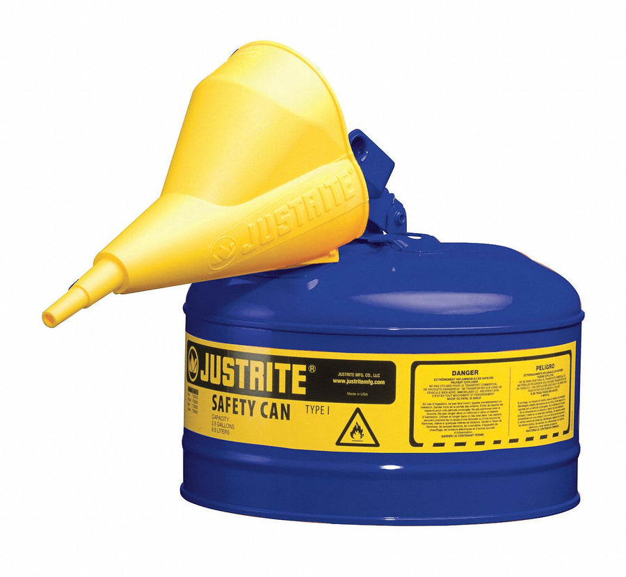 Type I Safety Can 2.5 gal Blue 11-1/2InH