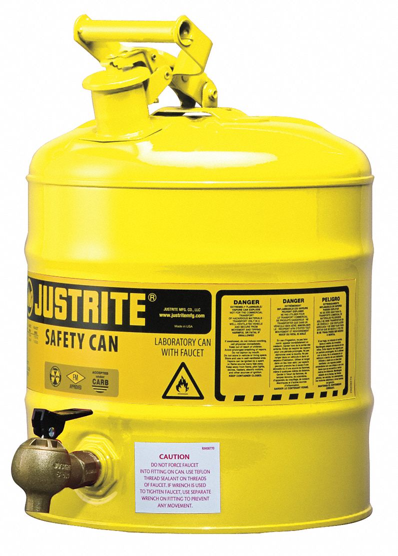 Type I Safety Can 5 gal Ylw 16-7/8In H