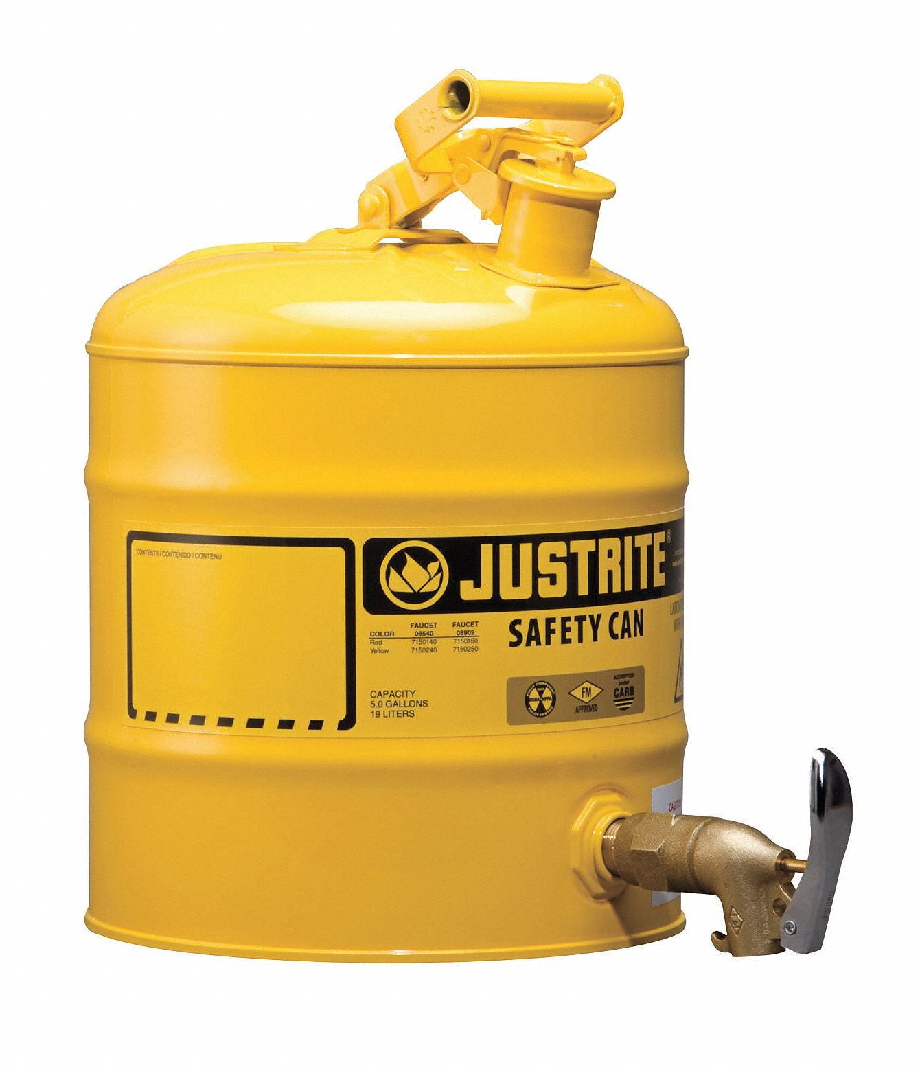 Type I Safety Can 5 gal Ylw 16-7/8In H