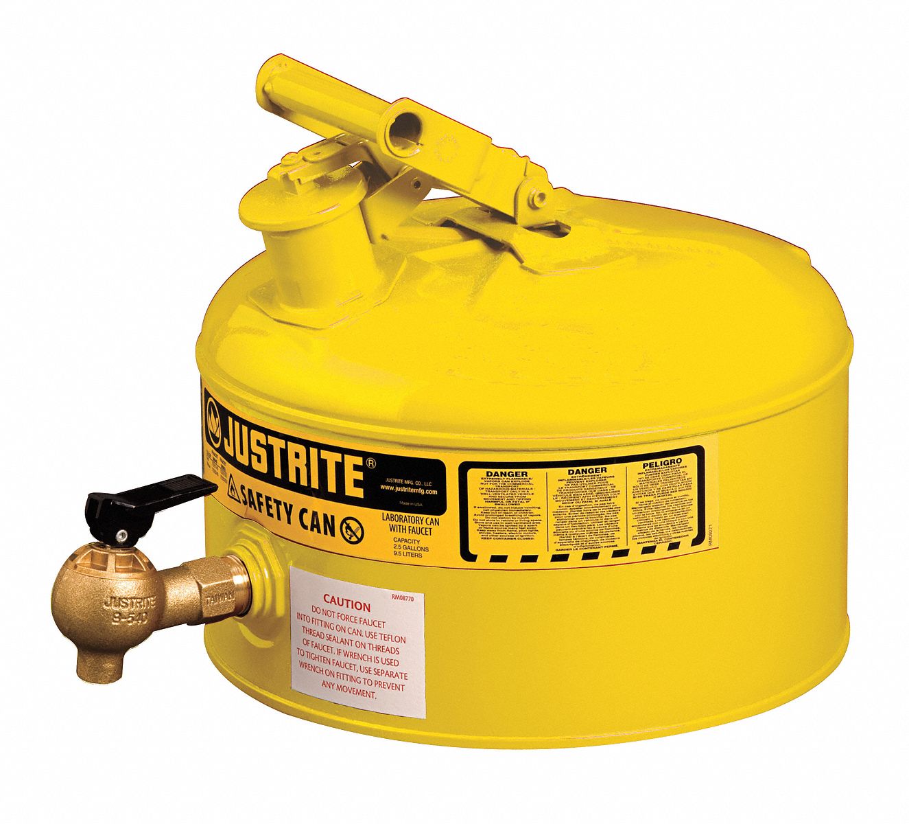 Type I Safety Can 2-1/2 gal Yellow