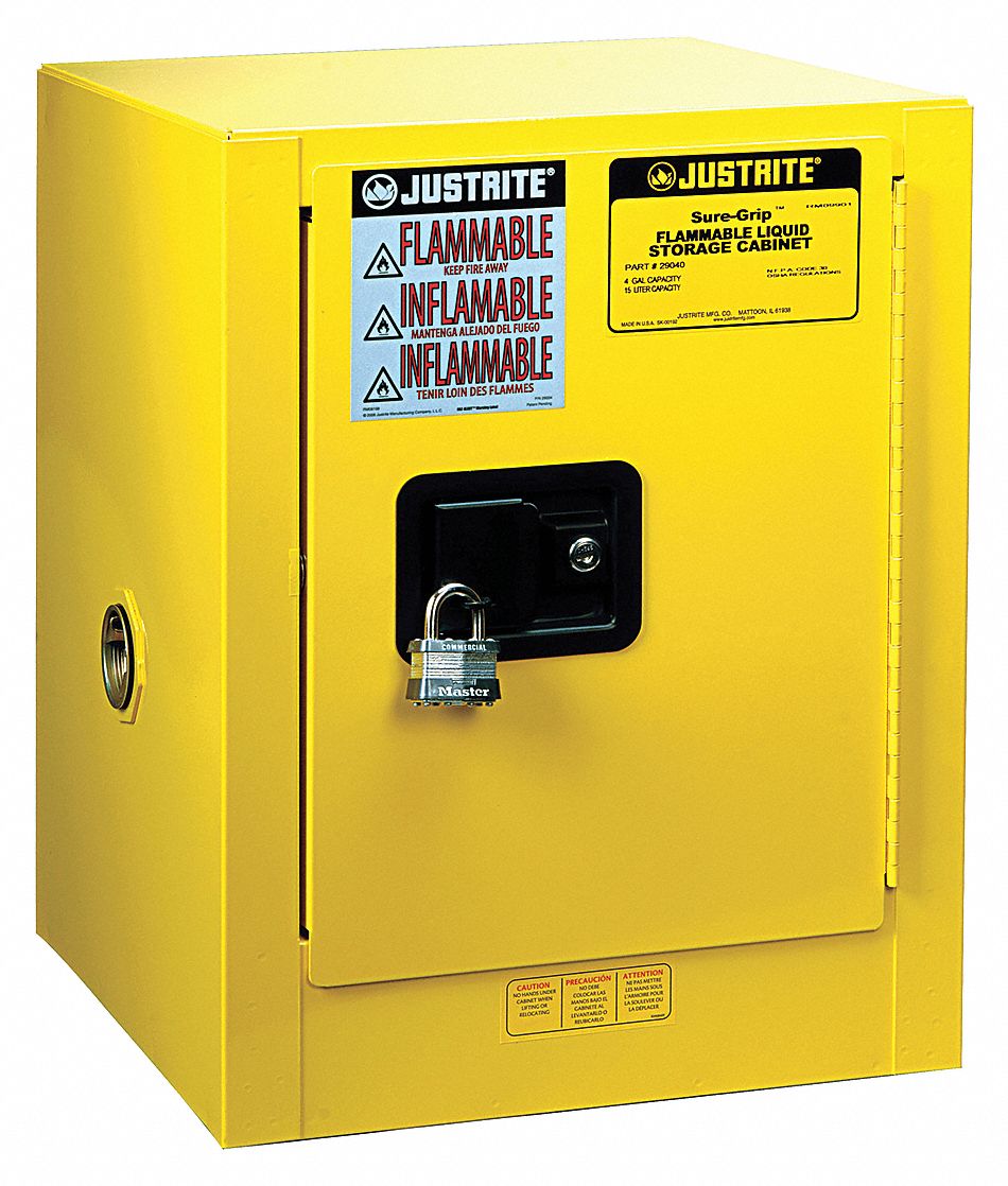 Flammable Safety Cabinet 4 gal Yellow