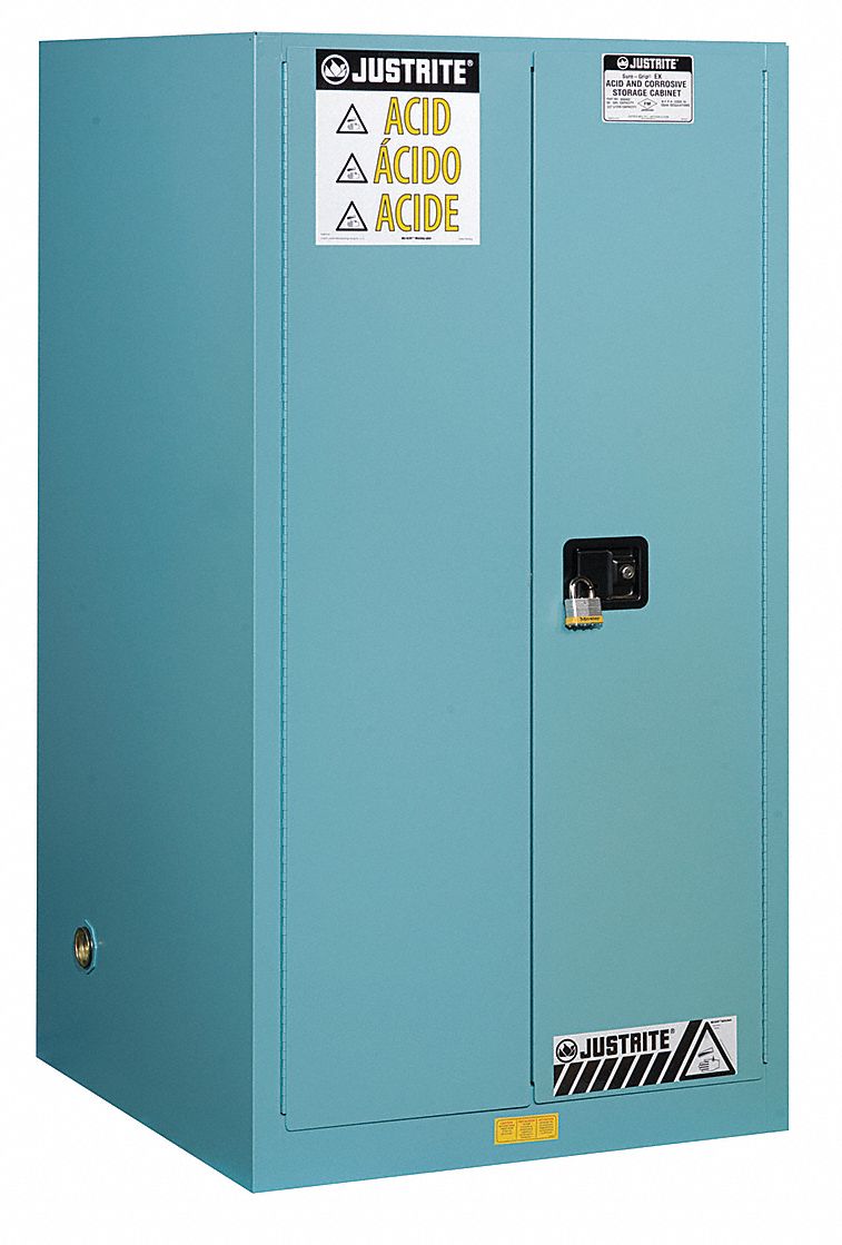 Corrosive Safety Cabinet Blue 65 in H