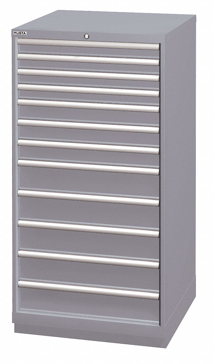 Mod Drwr Cab 59-1/2 H 12 Drwr Light Gray