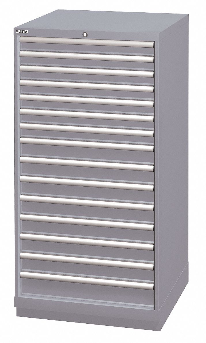 Mod Drwr Cab 59-1/2 H 15 Drwr Light Gray
