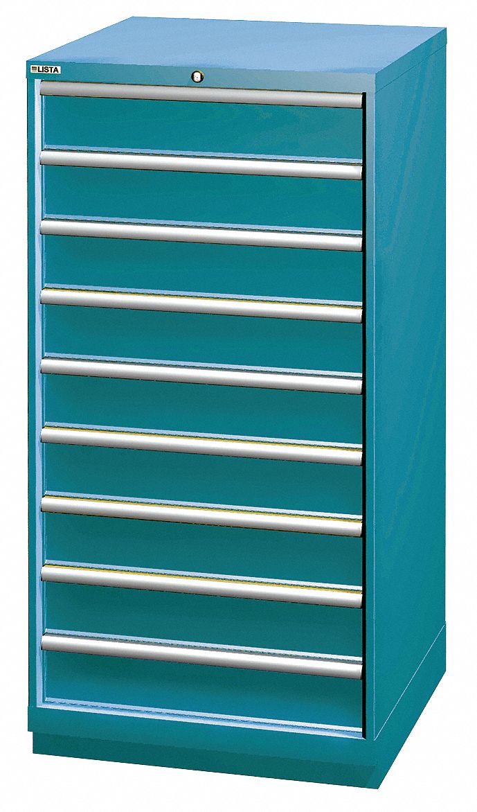 Mod Drwr Cab 59-1/2 H 9 Drwr Clssc Blue
