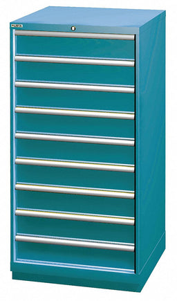 Mod Drwr Cab 59-1/2 H 9 Drwr Clssc Blue