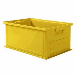 Straight Wall Ctr Yellow Solid HDPE