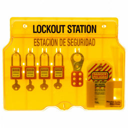 Lockout Station Filled 4 Locks Keyed Dff
