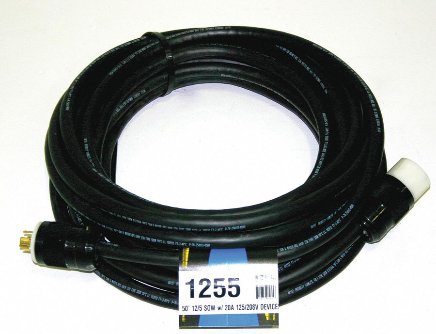 Extension Cord 50ft 12Ga 20A SOW Blk