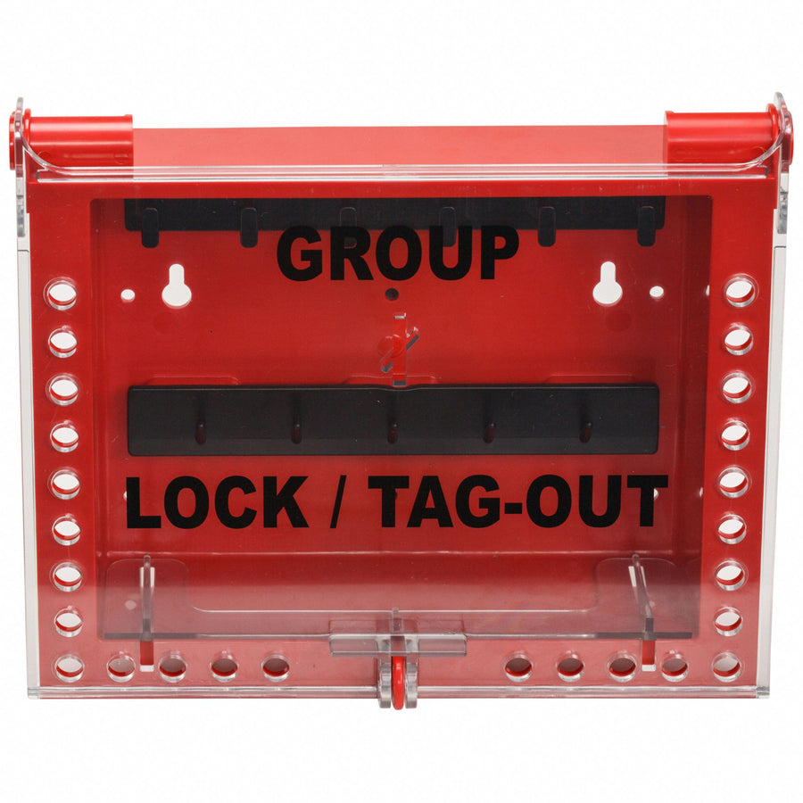 Lock Box 4 D 11 H 13 W Plastic Red