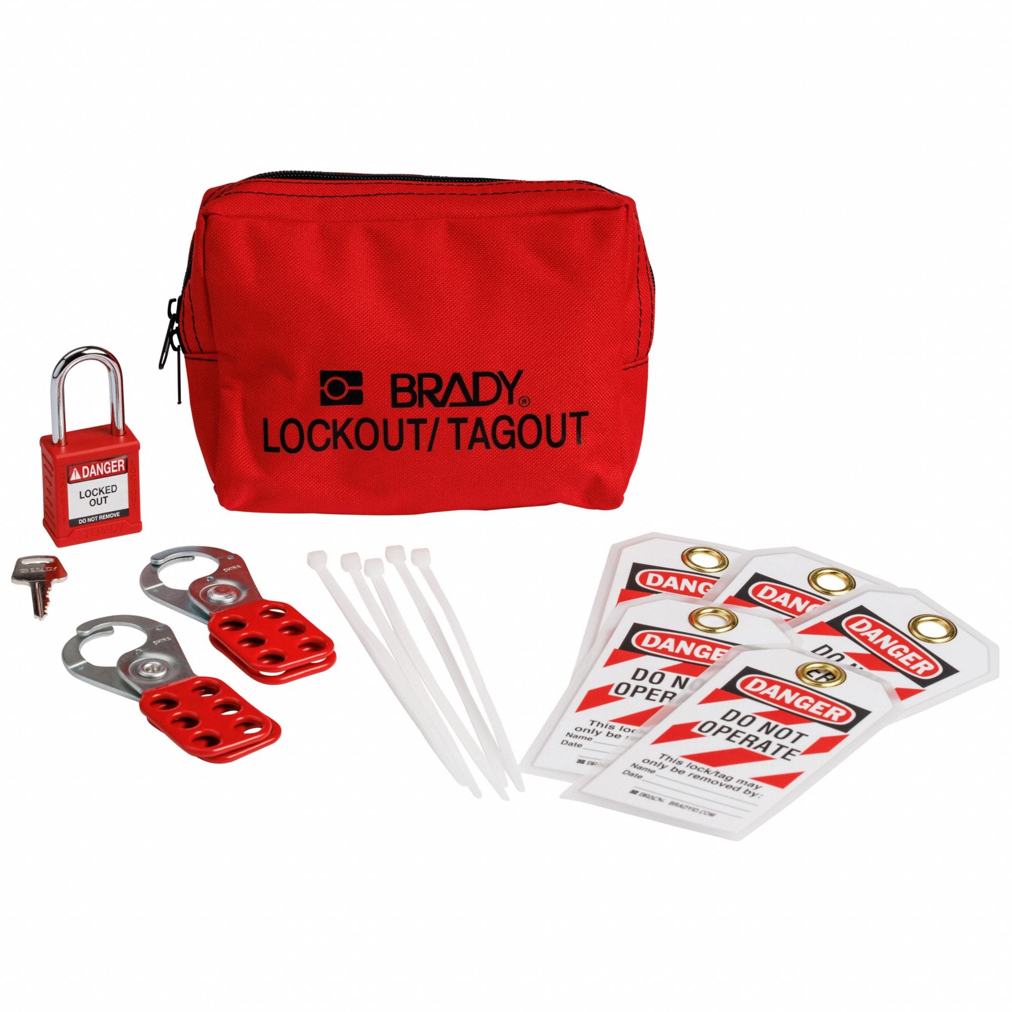 Lockout Kit 2 Lockouts 5 Tags Red
