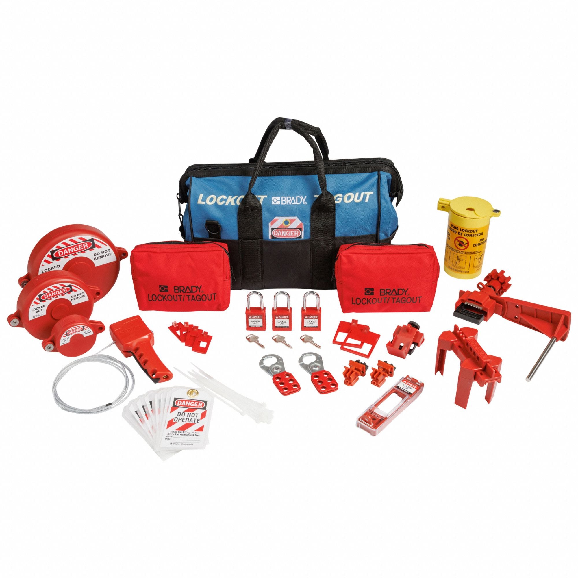 Lockout Kit 9 Lockouts 10 Tags Blue