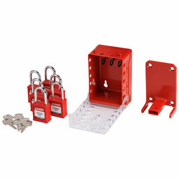 Lockout Kit 2.743 D 3.95 W Plastic Red
