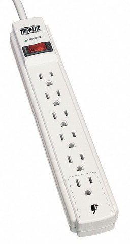 Surge Protector 6 Outlet Light Gray
