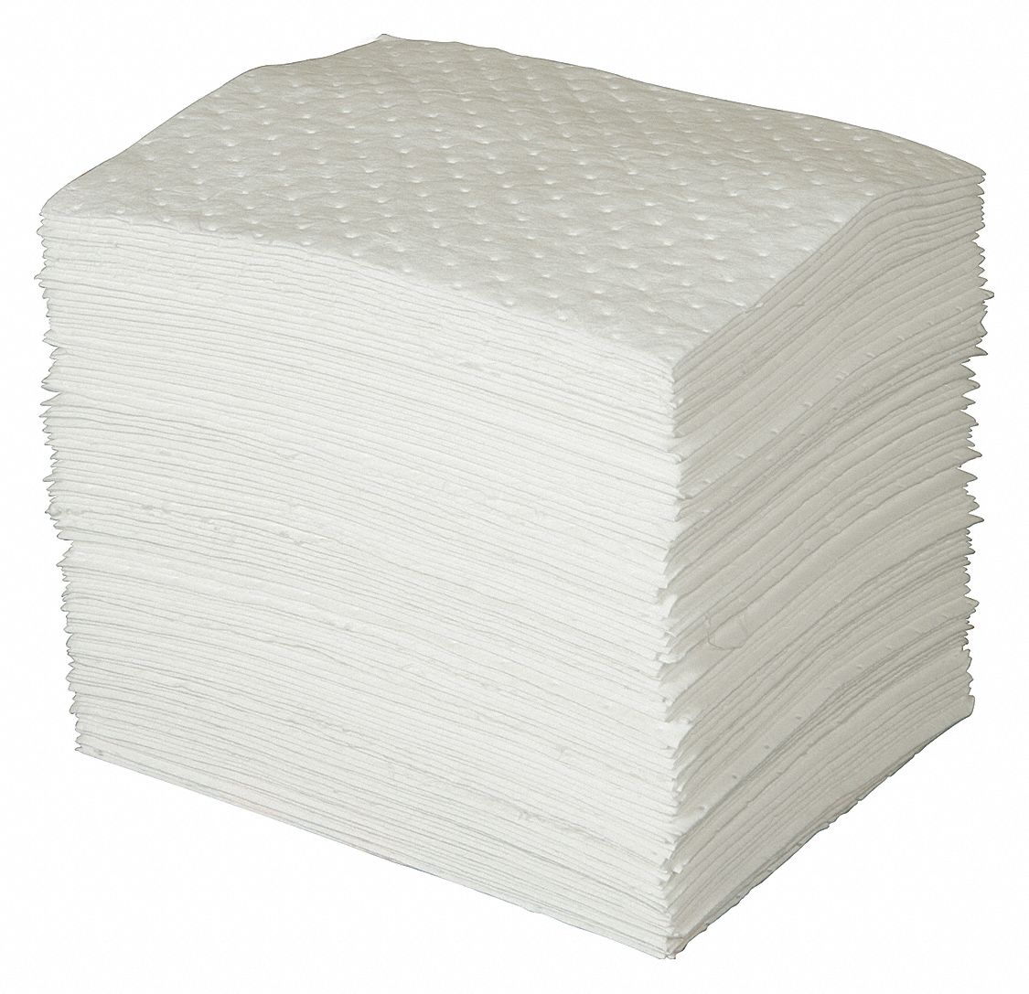 Absorb Pad Oil-Based Liquids White PK100