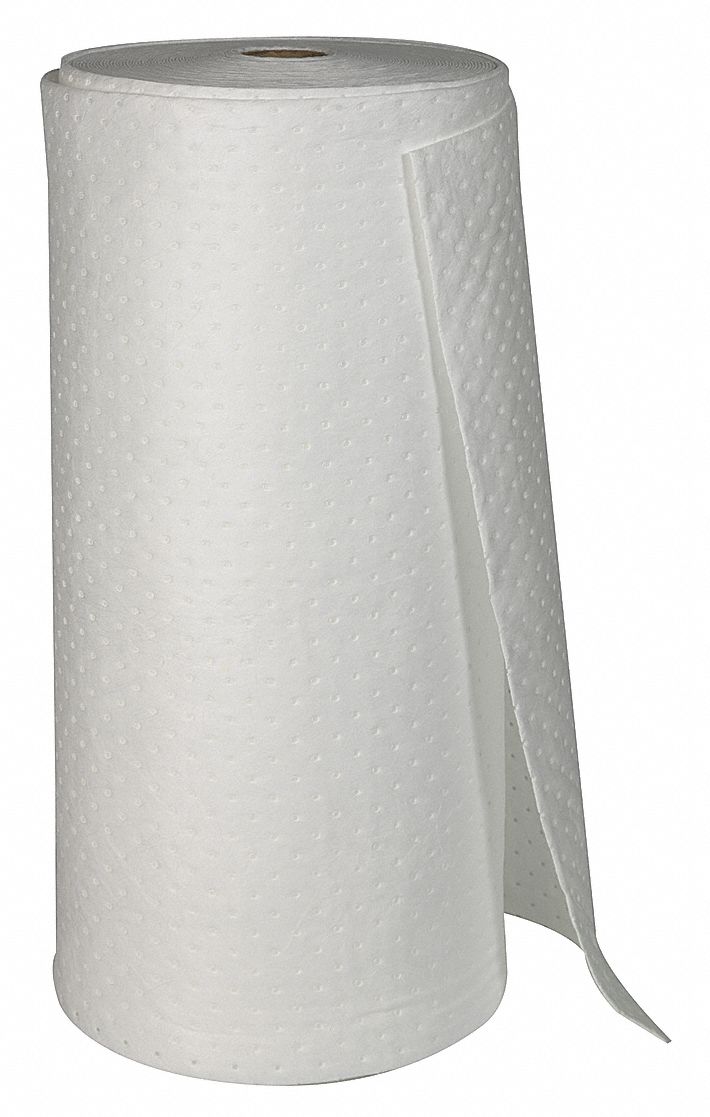 Absorbent Roll Oil-Based Liquids White