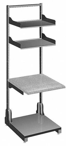 Computer Workstation 72 in H Black/Gray