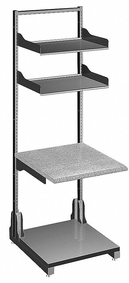 Computer Workstation 72 in H Black/Gray