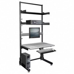 Computer Workstation 87 in H Black/Gray