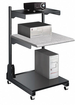 Medical Workstation 42 in H Black/Gray