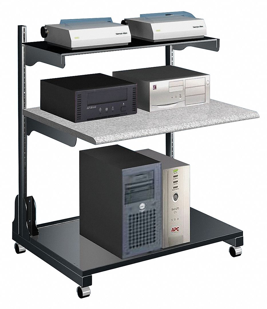 Medical Workstation 42 in H Black/Gray