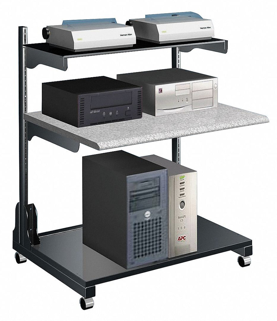 Medical Workstation 42 in H Black/Gray