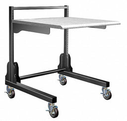 Medical Workstation 37 in H Black/Gray