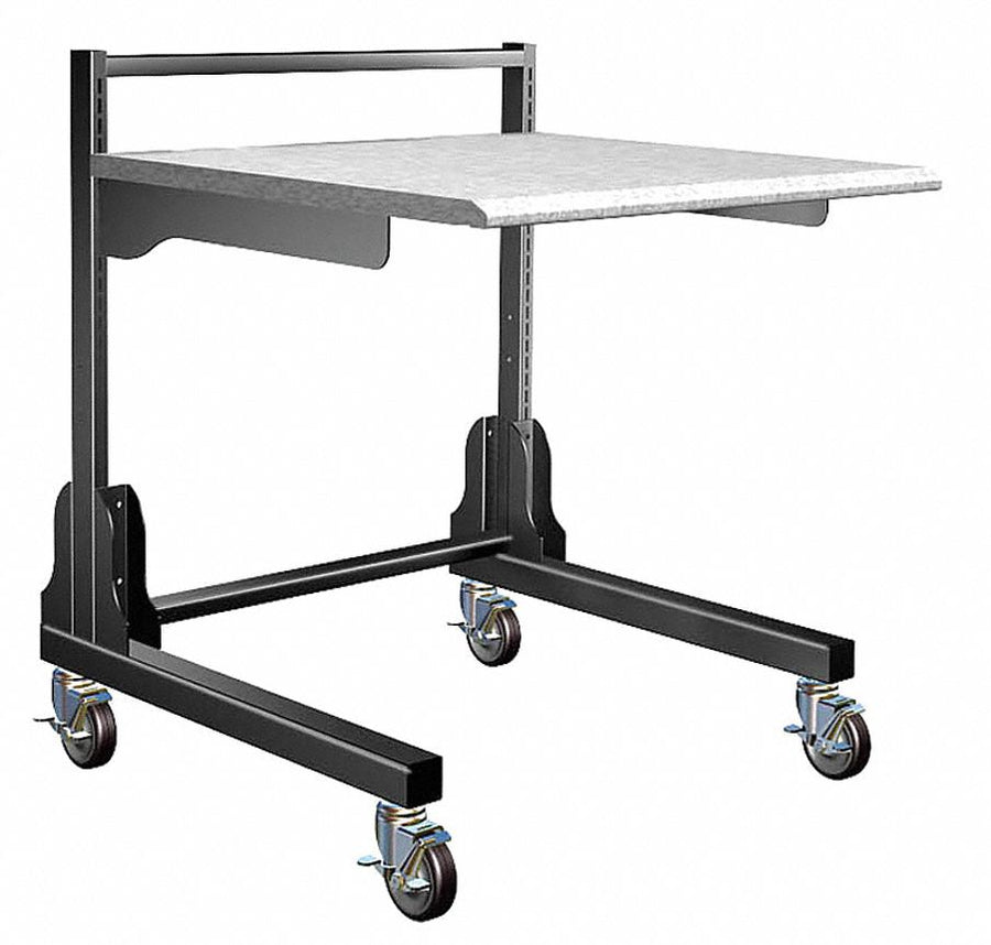 Medical Workstation 37 in H Black/Gray