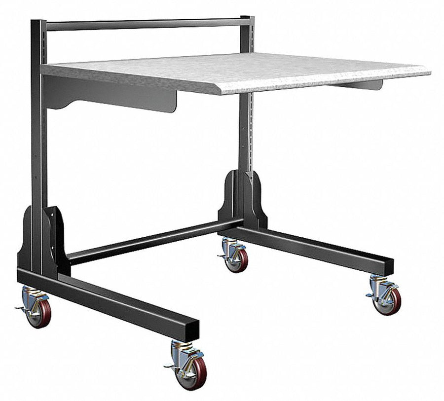 Medical Workstation 37 in H Black/Gray