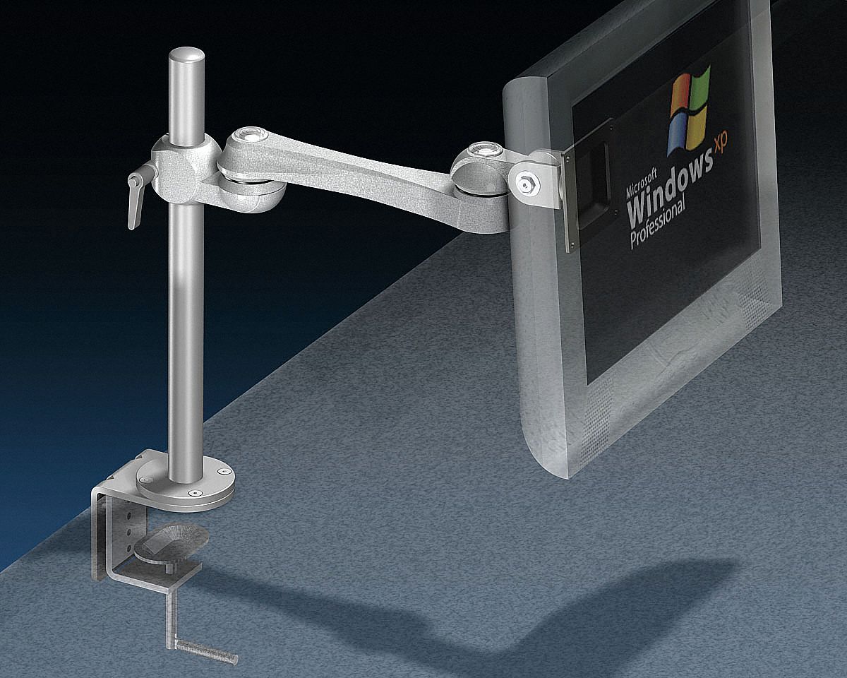 Desk Clamp 15 1/2 in H Gray
