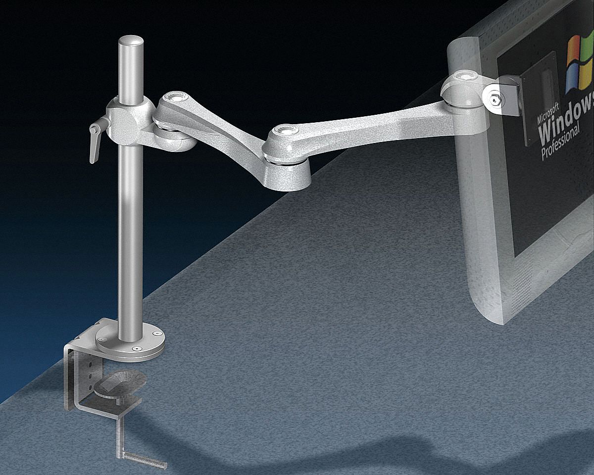 Desk Clamp 22 1/2 in H Gray