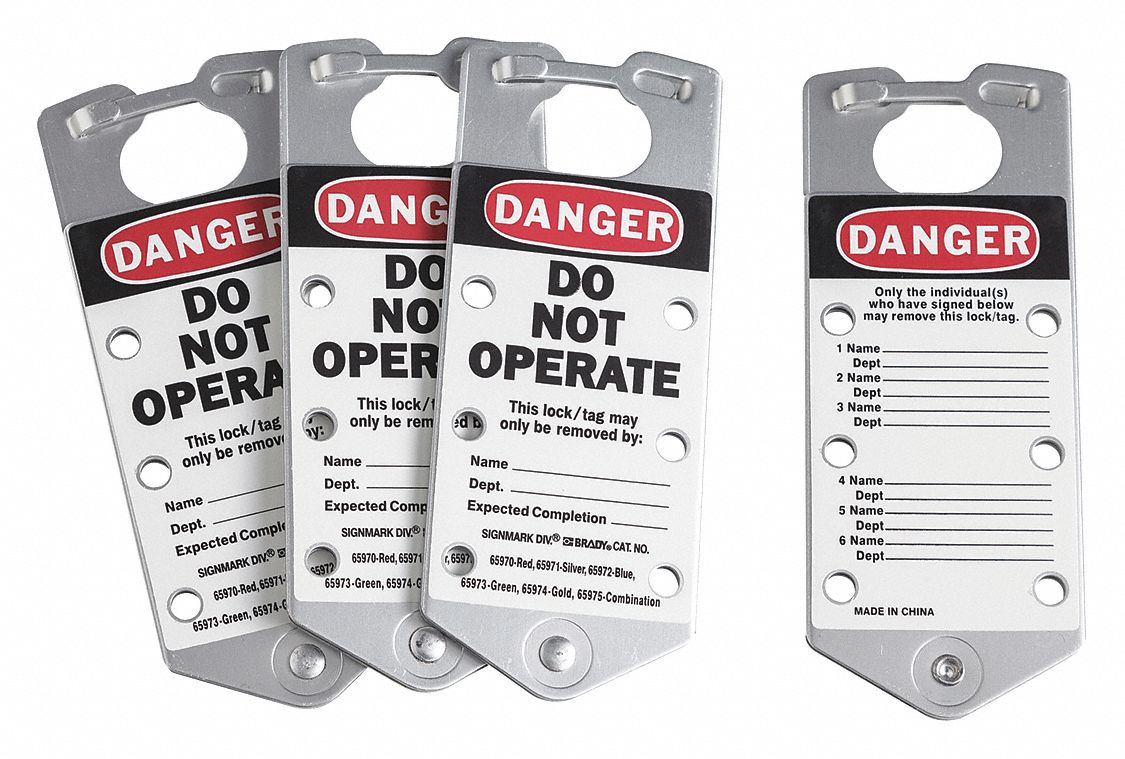Lockout Hasp 6 Lock Silver PK5