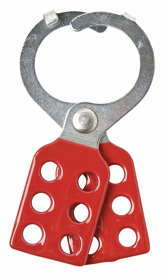 Lockout Hasp 6 Lock Red