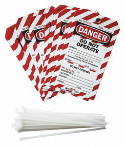 Danger Tag 7-1/2 x 4 In Plstc PK25