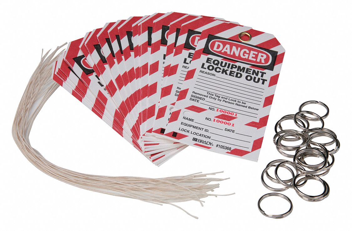 Danger Tag 5-3/4 x 3 In Rld Brs PK25
