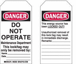 Danger Tag 5-3/4 x 3 In Cardstock PK25