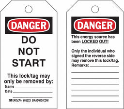 Danger Tag 5-3/4 x 3 In Cardstock PK25