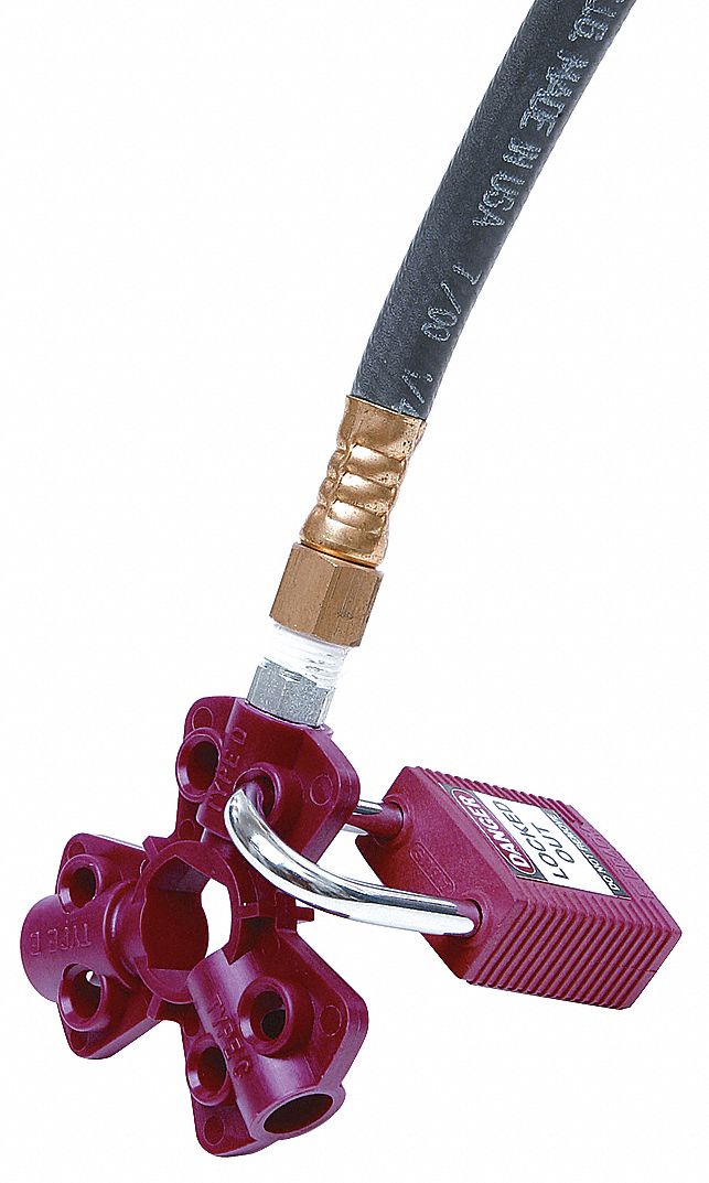 Pneumatic Fitting Lockout Red PK6