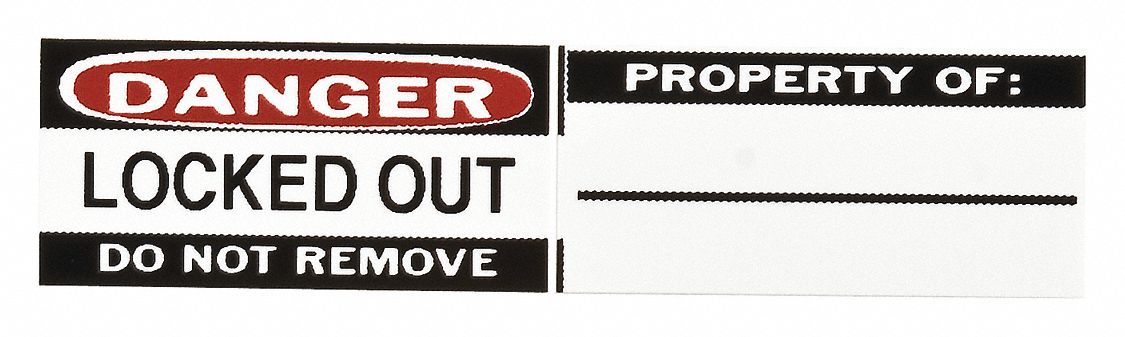Padlock Label 4/5 inx1 1/9 in Vinyl PK6