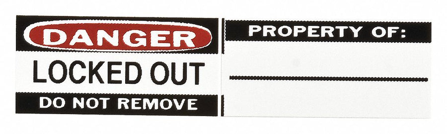 Padlock Label 4/5 inx1 1/9 in Vinyl PK6