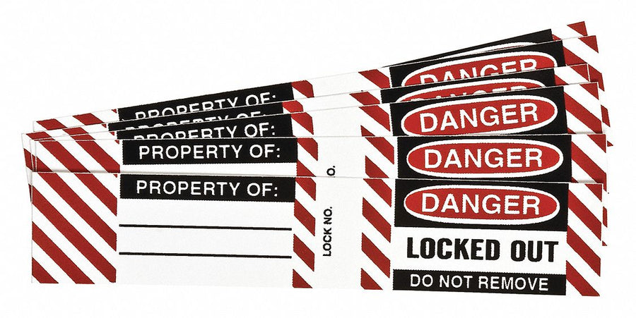 Padlock Label 3/4 inx4 1/2 in Vinyl PK6