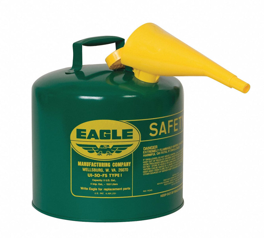 Type I Safety Can 5 gal Green 13-1/2 H