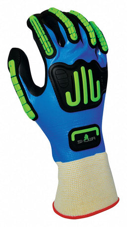 Coated Gloves Black Blue L PR