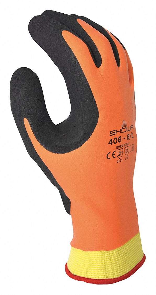 Coated Gloves Black/Orange 2XL PR