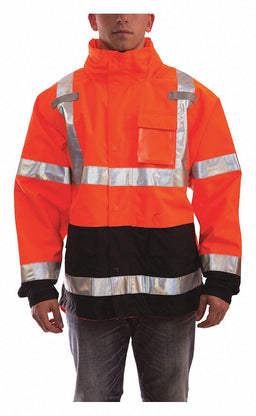 Rain Jacket Class 3 Type P Blk/Orng L