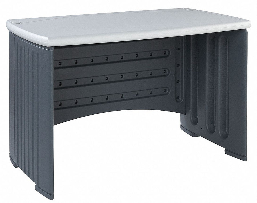 Computer Desk 30 in H Charcoal/Silver