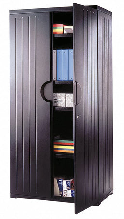Storage Cabinet 72 in H Black