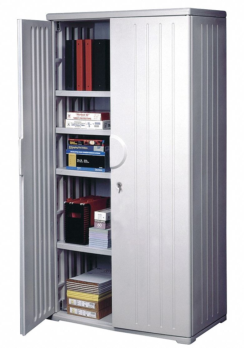 Storage Cabinet 72 in H Platinum Granite