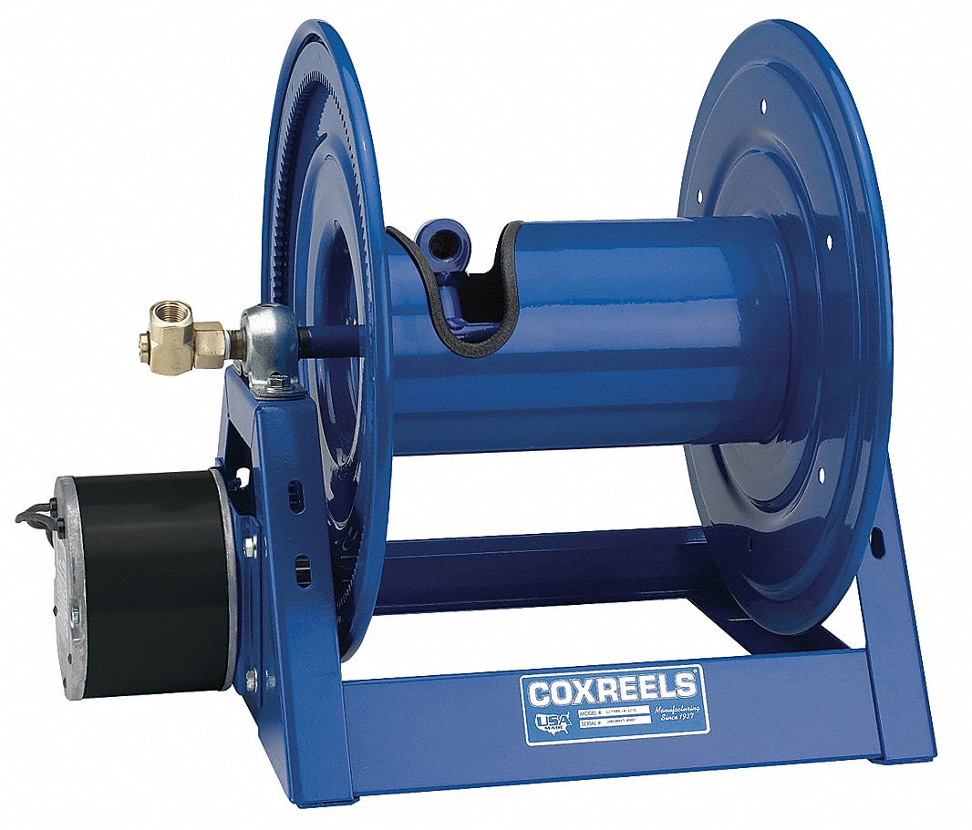 Motor Hose Reel 325 ft 1/2 in I.D. Blue