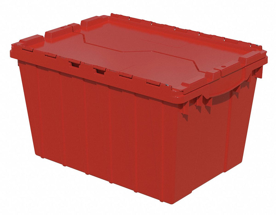 F8959 Attached Lid Ctr Red Solid Ind Grd Poly